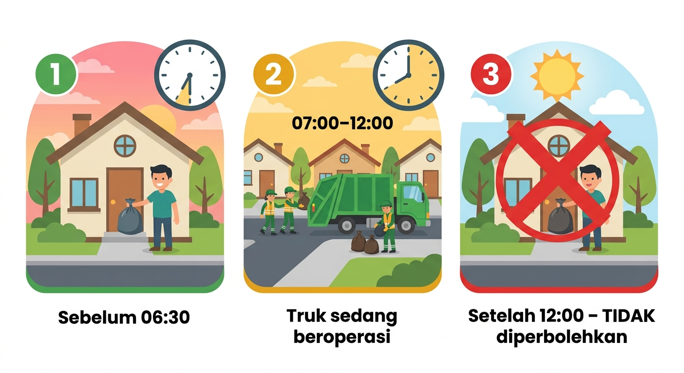 Panduan Waktu Buang Sampah DLH Minahasa Utara